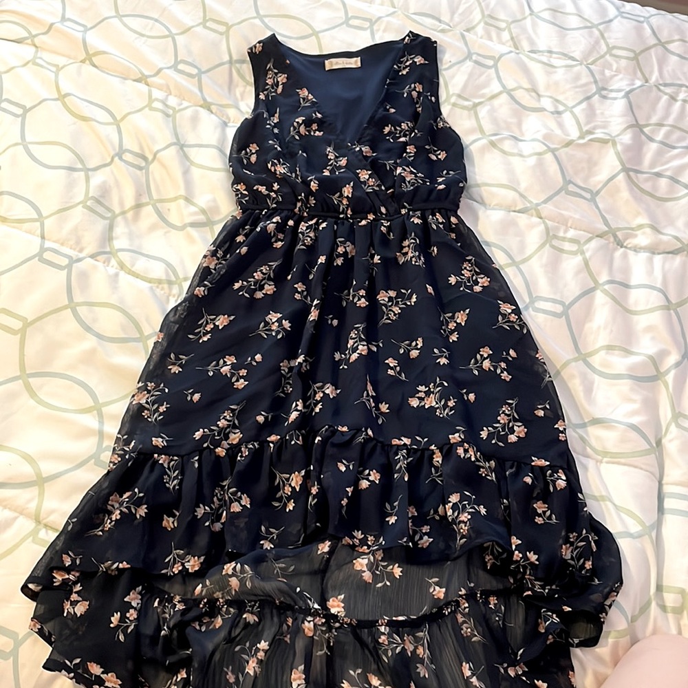 Altar’d State Navy Blue Floral Sundress